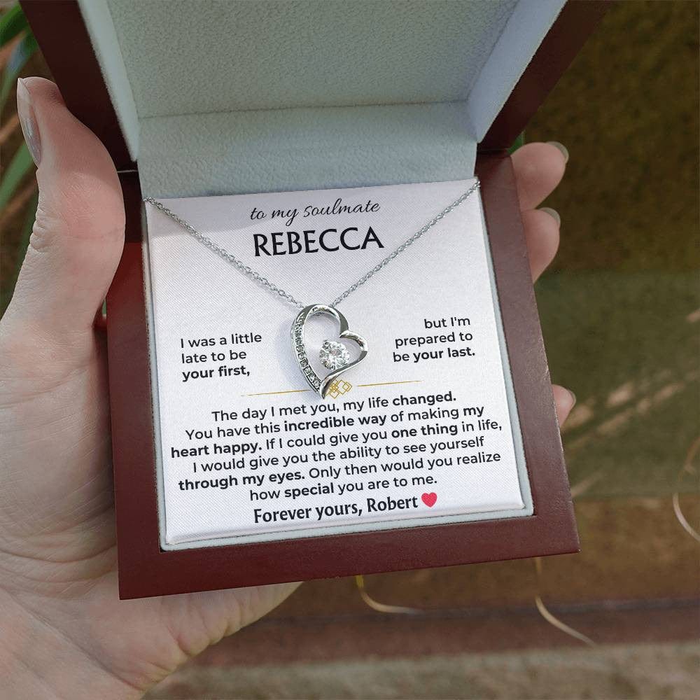Jewelry To My Soulmate - Forever Love Necklace w/ Personalizable Message Card Gift Set - SS503V3