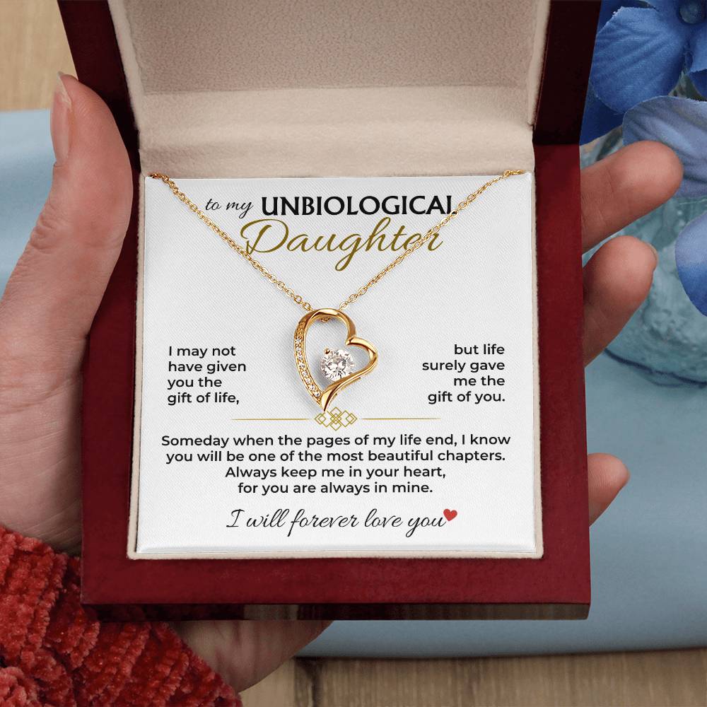Jewelry To My Unbiological Daughter - Personalized Forever Love Gift Set - SS572