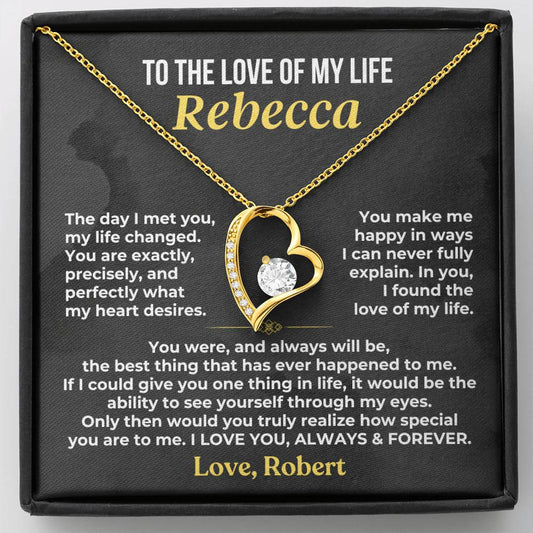 Jewelry To The Love of My Life Personalized Forever Love Necklace Gift Set – SS623