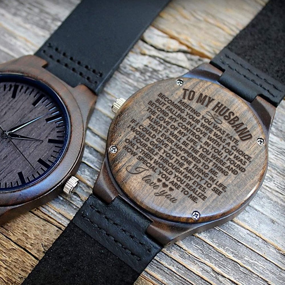 Watches To My Husband - Premium Engraved Wood Watch - SS568H