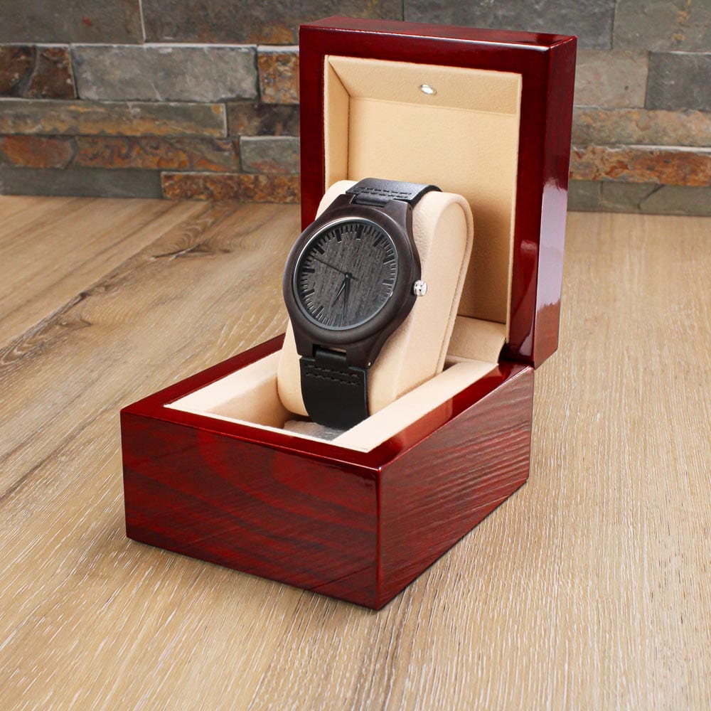 Watches To My Son - Love, Dad - Engraved Wood Watch - SS482D