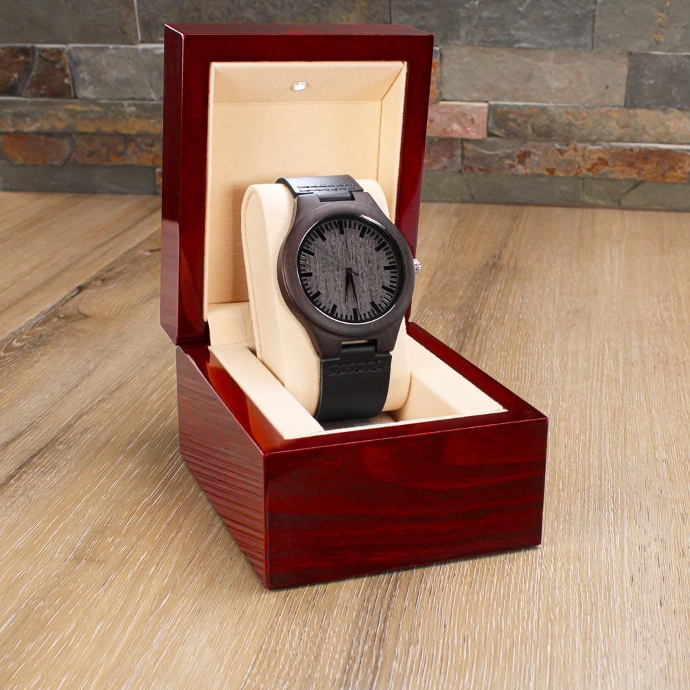 Watches To My Son - Love, Dad - Engraved Wood Watch - SS492D