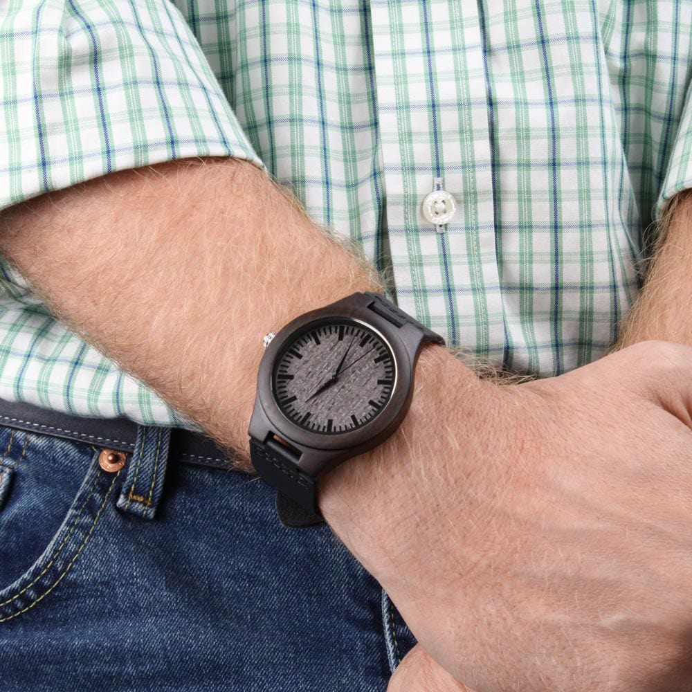 Watches To My Son - Love, Dad - Engraved Wood Watch - SS492D