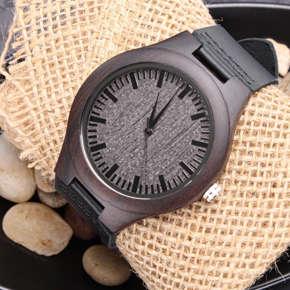 Watches To My Son - Love, Dad - Engraved Wood Watch - SS492D