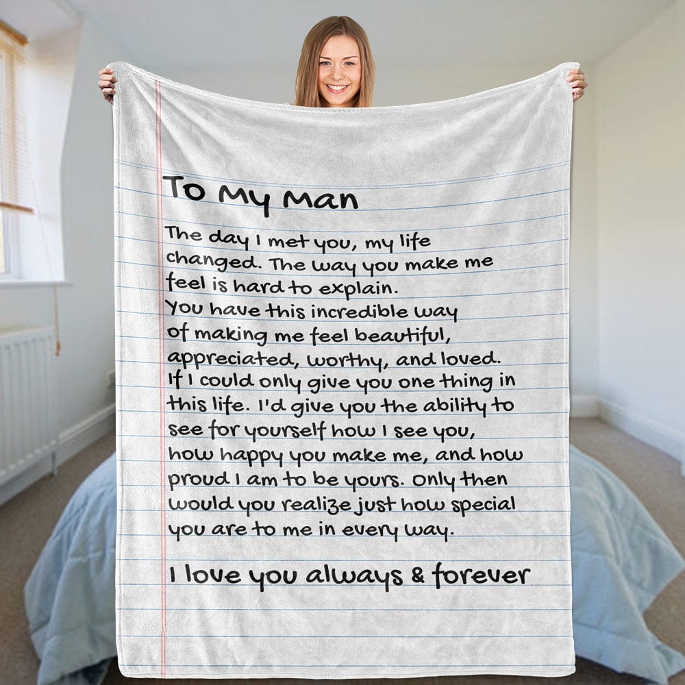 All Over Prints [ALMOST SOLD OUT] To My Man - Love Letter Inspired Comfy Blanket - SS166