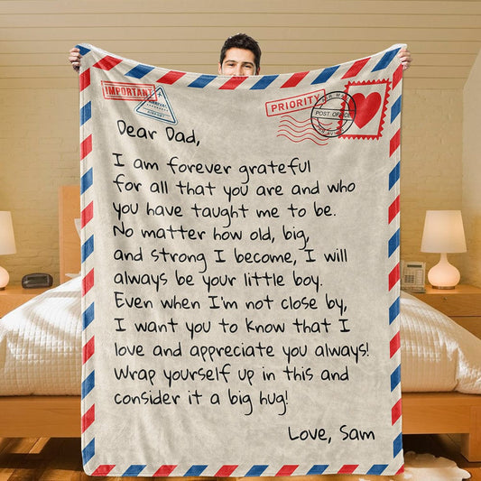 All Over Prints Dear Dad - From Son - Personalized Giant Love Letter Blanket - SS361-Dad