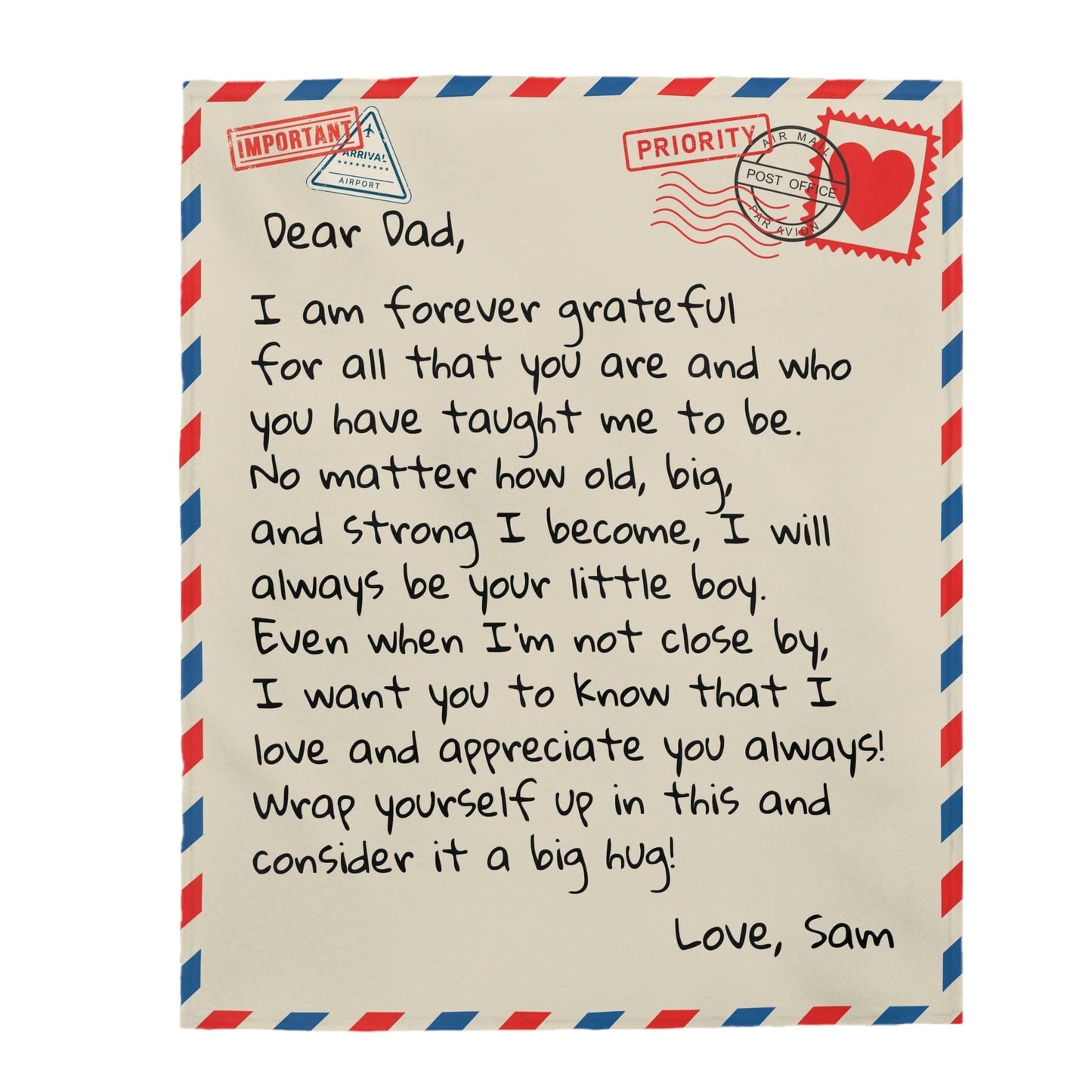 All Over Prints Dear Grandma - From Grandson - Personalized Giant Love Letter Blanket - SS361-GM
