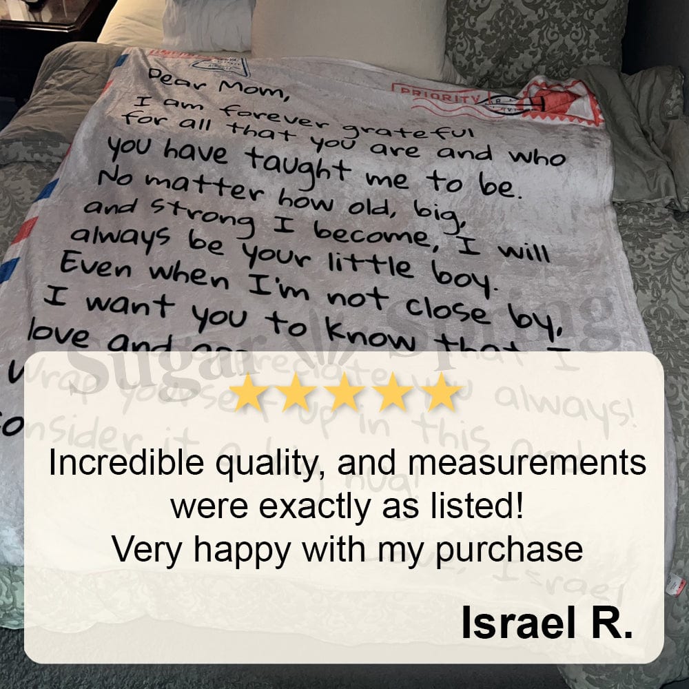 All Over Prints Dear Mom - From Son - Personalized Giant Love Letter Blanket - SS361