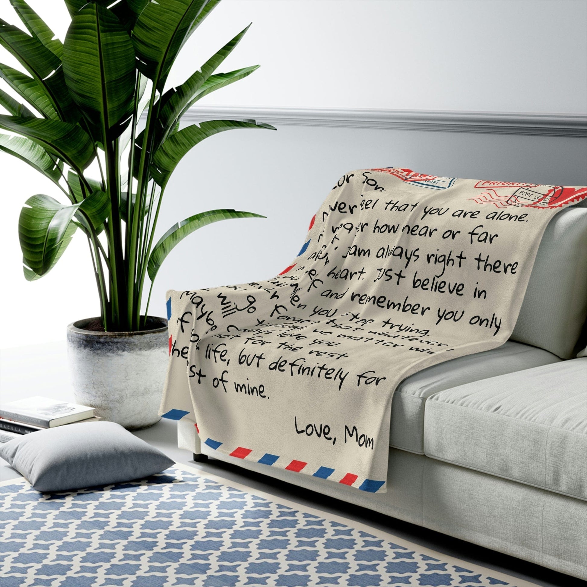All Over Prints Dear Son - From Mom - Personalized Giant Love Letter Blanket - SS387