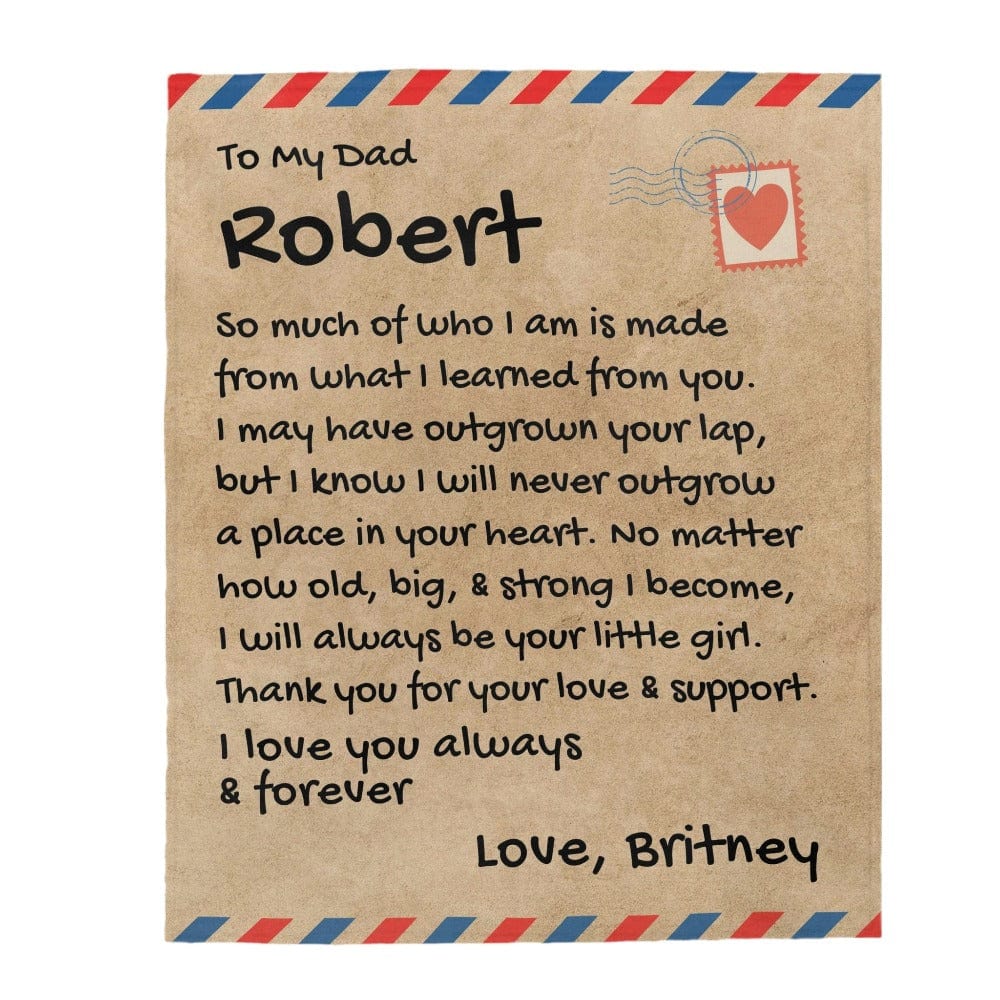 All Over Prints For Dad - From Daughter - Giant Love Letter Comfy Blanket - SS355