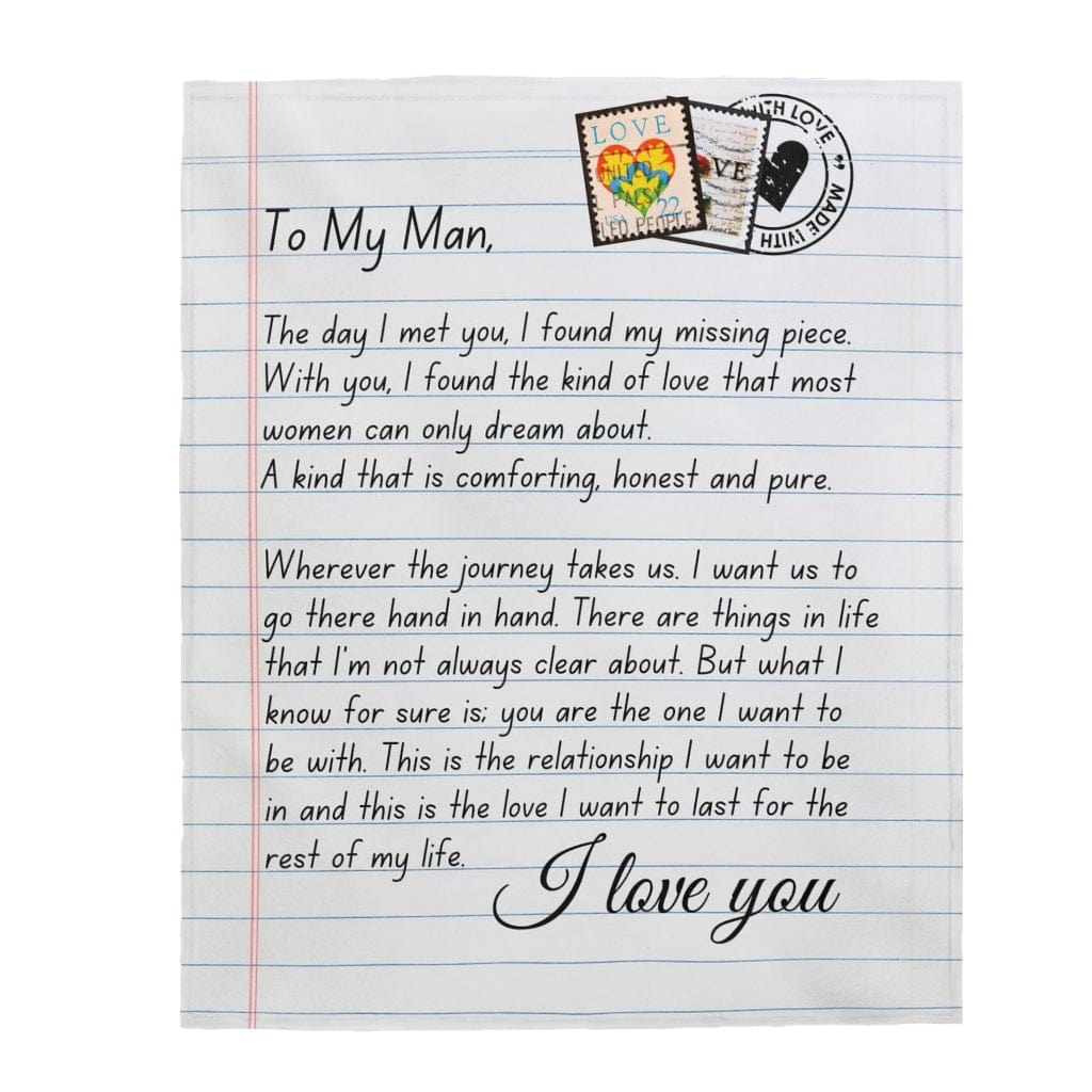 All Over Prints To My Man - Super Comfy Blanket - SS58