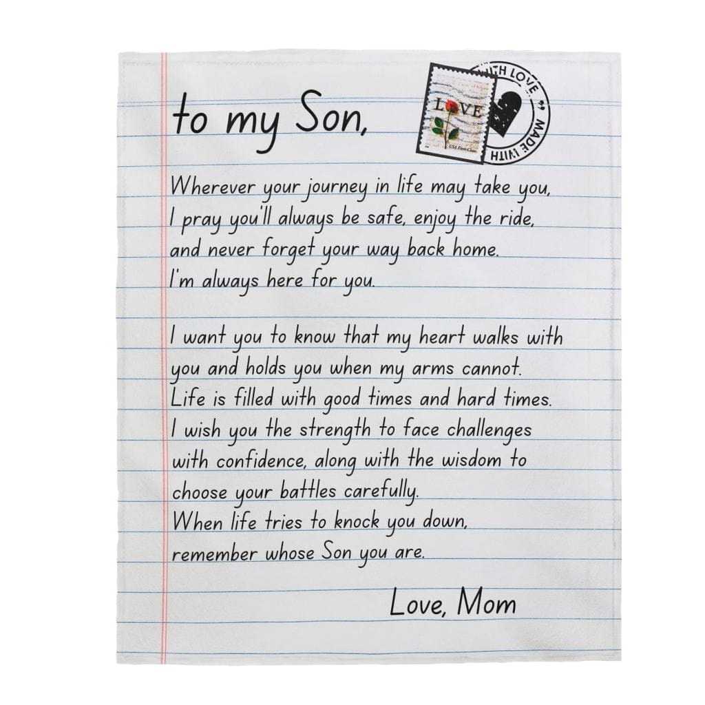 All Over Prints To My Son - Love, Mom - Super Comfy Blanket - SS59