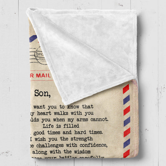 All Over Prints To My Son - Love, Mom - Super Comfy Blanket - SS74