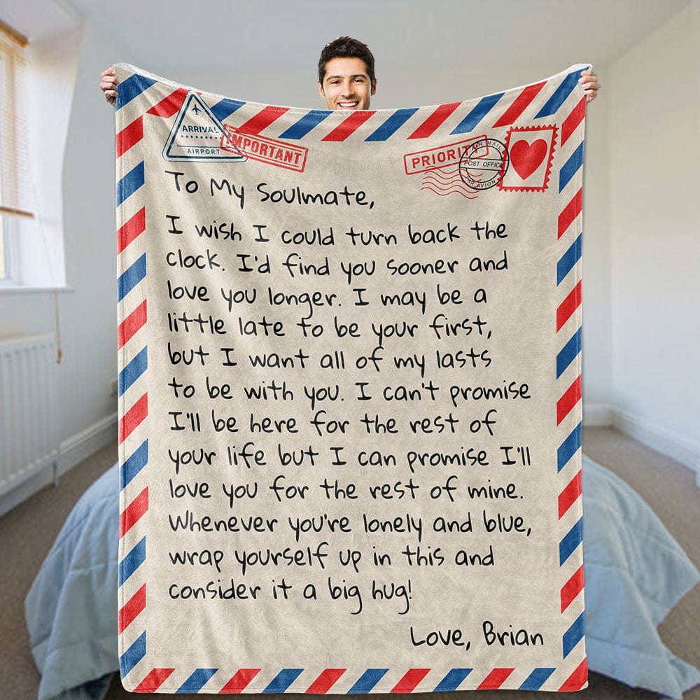 All Over Prints To My Soulmate - Personalized Giant Love Letter Blanket - SS467
