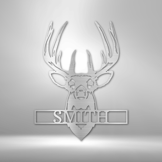 Custom Buck Mount Monogram - Steel Sign