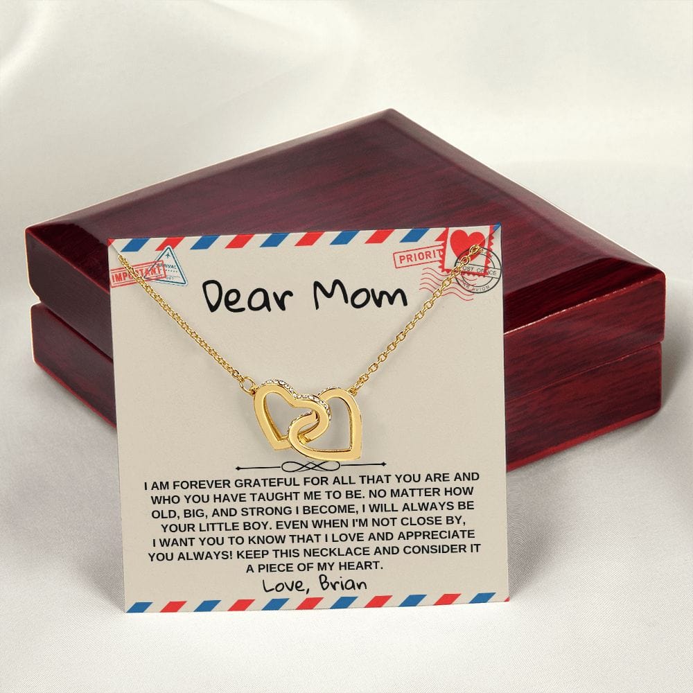 Jewelry Dear Mom - From Son - Interlocked Hearts Gift Set - SS380