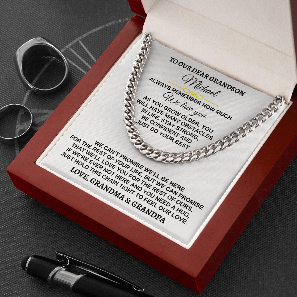 Jewelry For Grandson - Personalized Special Gift Set - SS258P