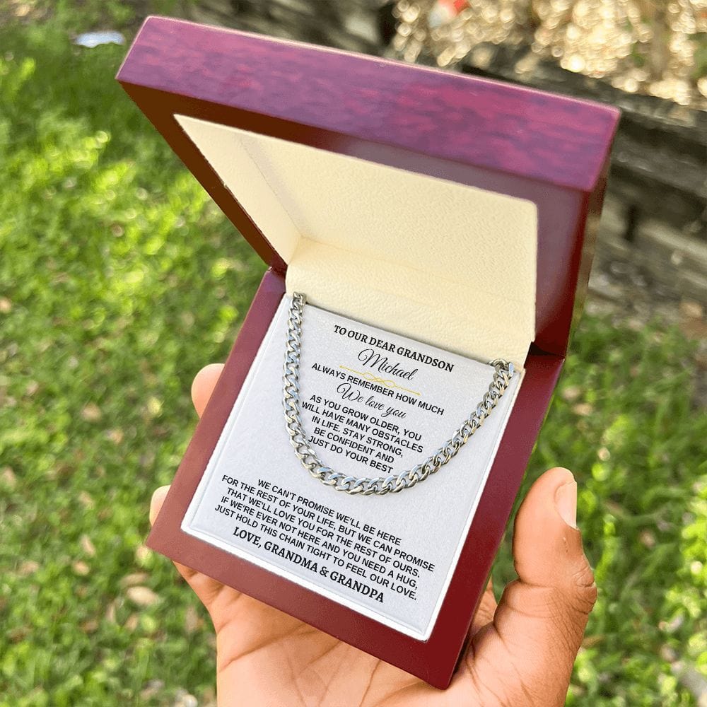 Jewelry For Grandson - Personalized Special Gift Set - SS258P