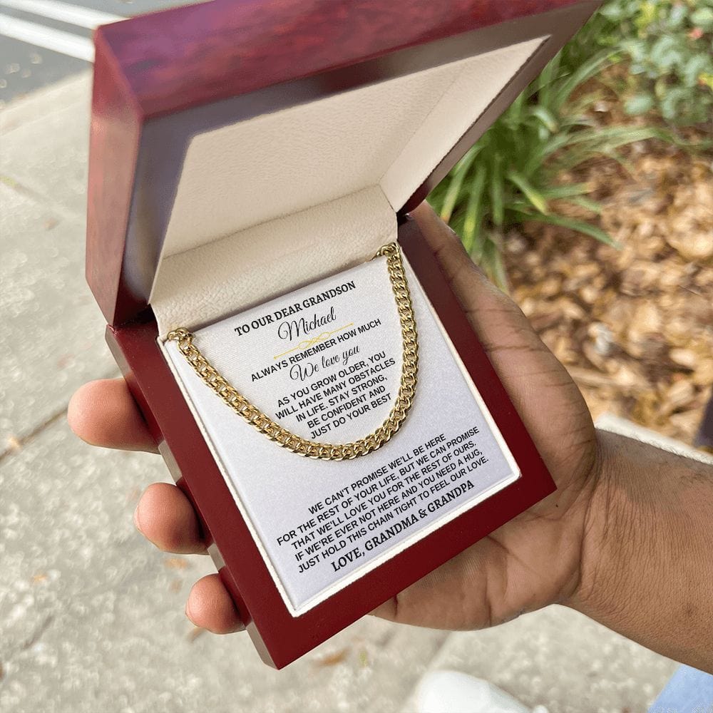 Jewelry For Grandson - Personalized Special Gift Set - SS258P