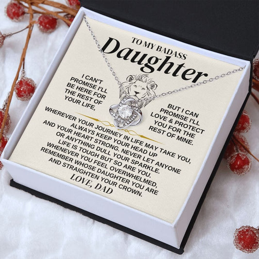 Jewelry To My Badass Daughter - Love Dad - Love Knot Gift Set - SS322