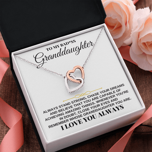 Jewelry To My Badass Granddaughter - Interlocking Hearts Gift Set - SS240
