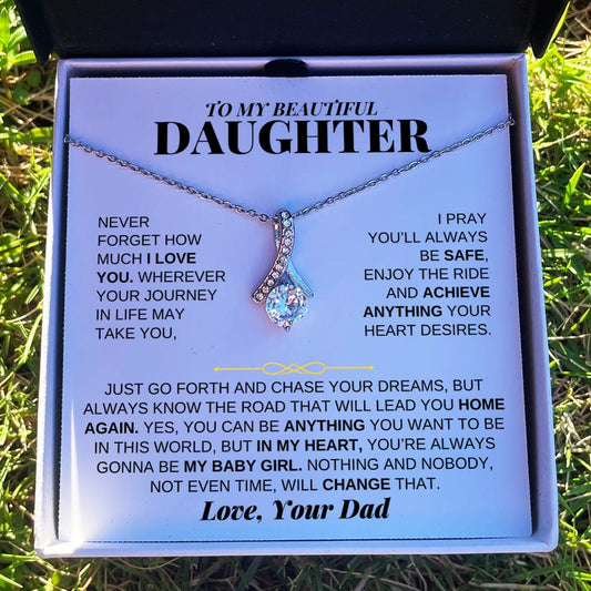 Jewelry To My Beautiful Daughter - Love Knot Gift Set - From Dad - SS224D