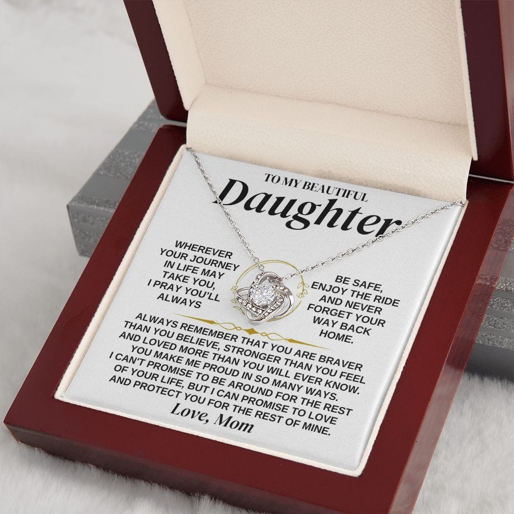 Jewelry To My Beautiful Daughter - Love Mom - Love Knot Gift Set - SS320