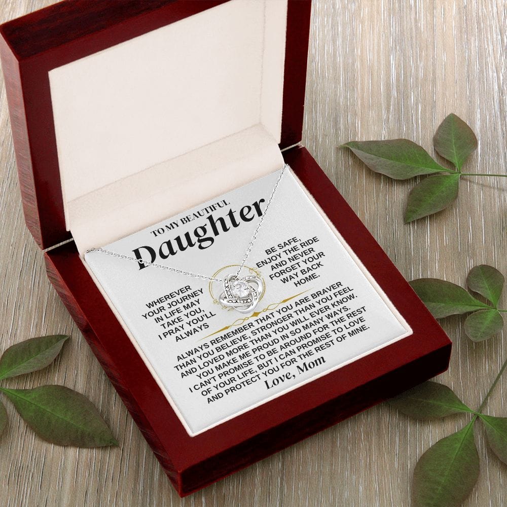 Jewelry To My Beautiful Daughter - Love Mom - Love Knot Gift Set - SS320