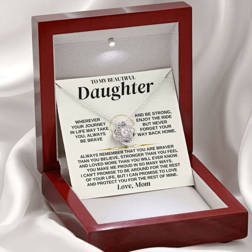 Jewelry To My Beautiful Daughter - Love Mom - Love Knot Gift Set - SS321