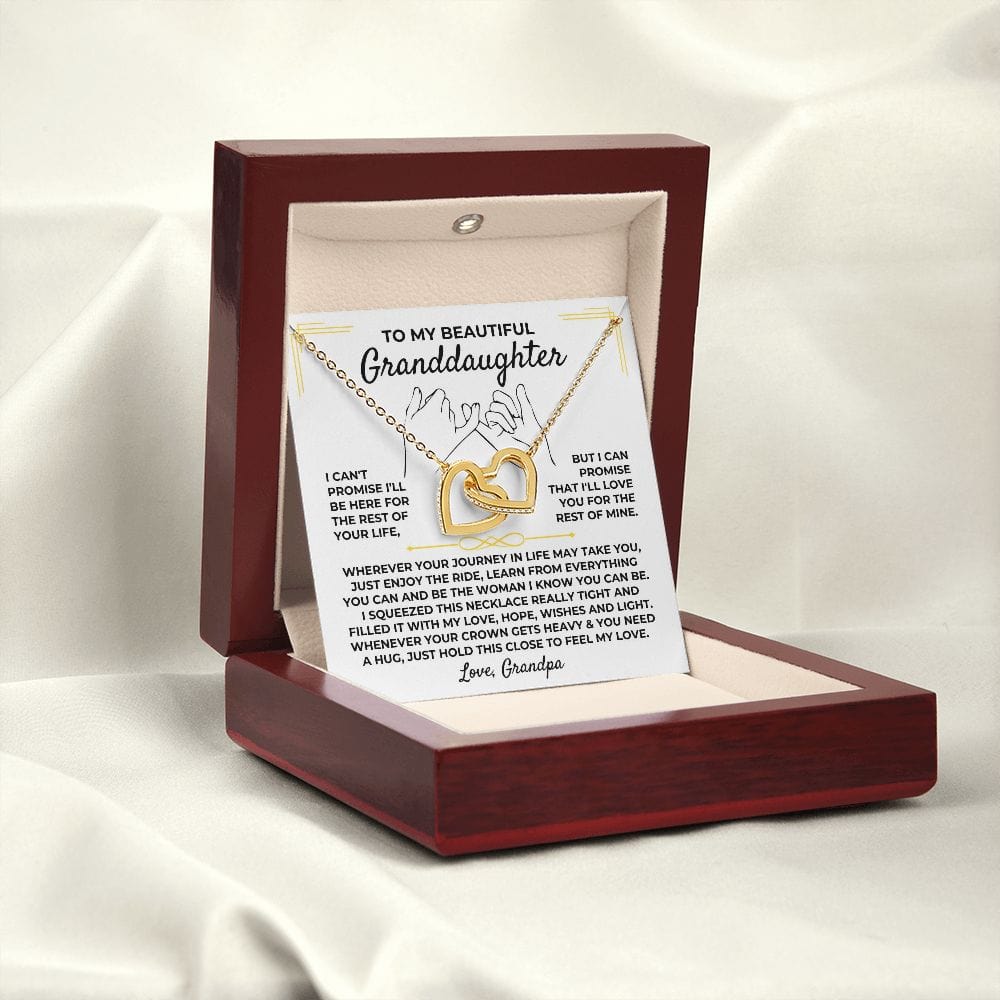 Jewelry To My Beautiful Granddaughter - Interlocked Gold Hearts Gift Set - SS391