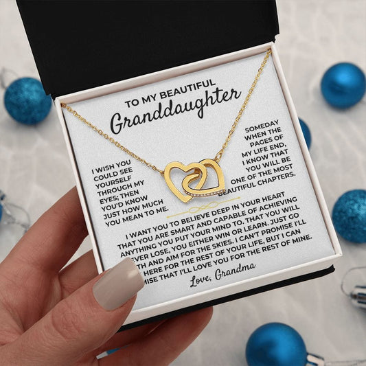 Jewelry To My Beautiful Granddaughter - Interlocked Hearts Gift Set - SS395