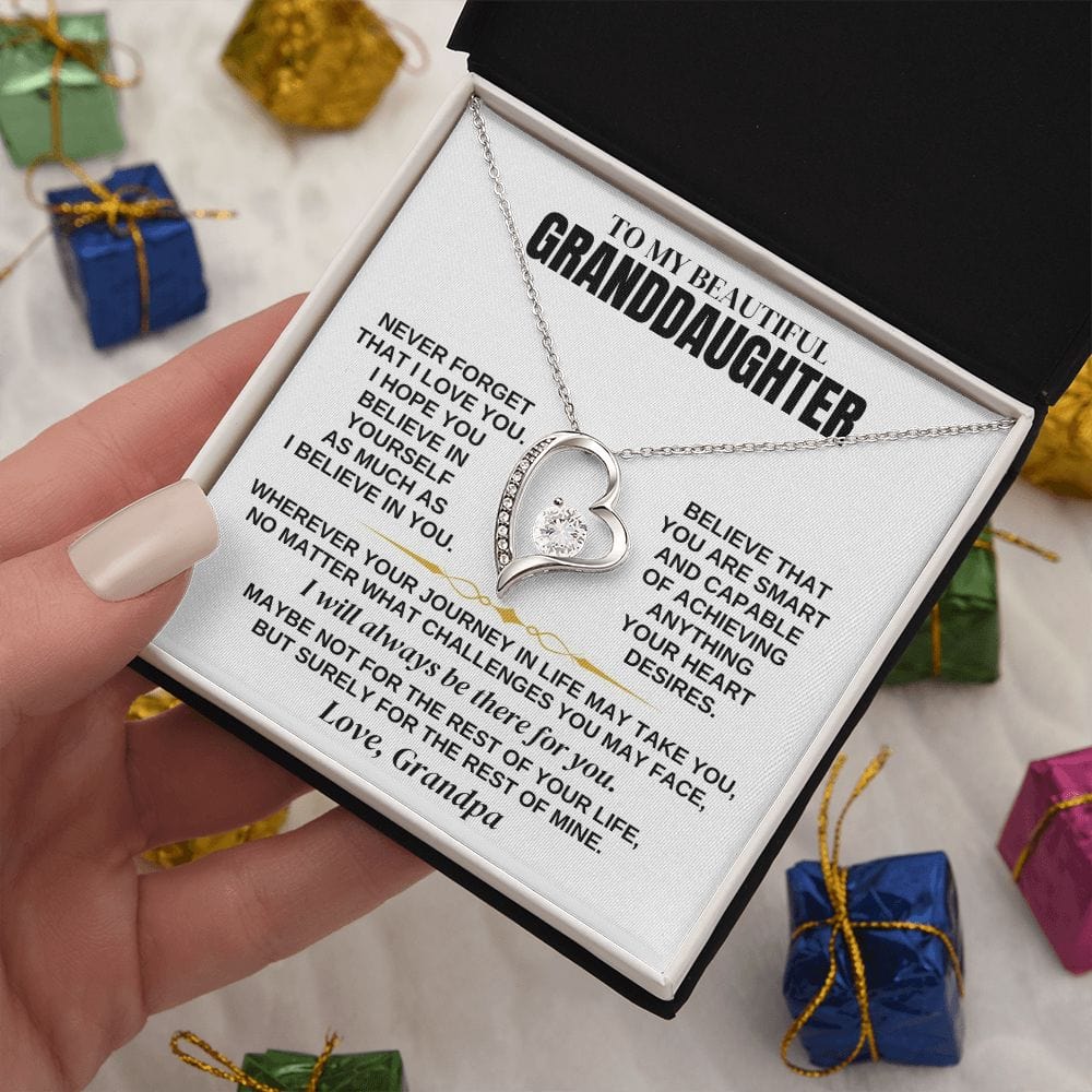 Jewelry To My Beautiful Granddaughter - Necklace Gift Set - SS347