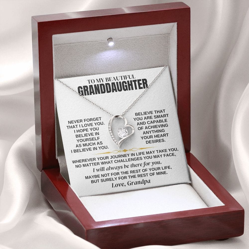 Jewelry To My Beautiful Granddaughter - Necklace Gift Set - SS347