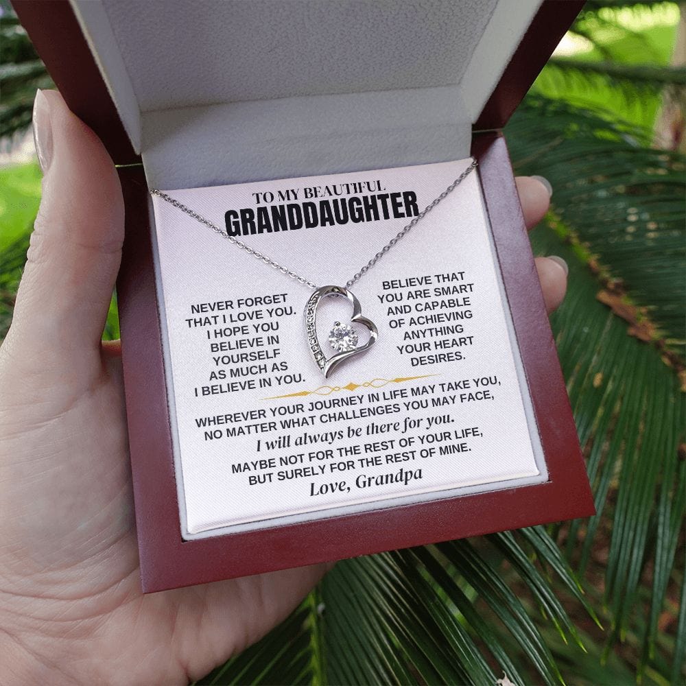 Jewelry To My Beautiful Granddaughter - Necklace Gift Set - SS347