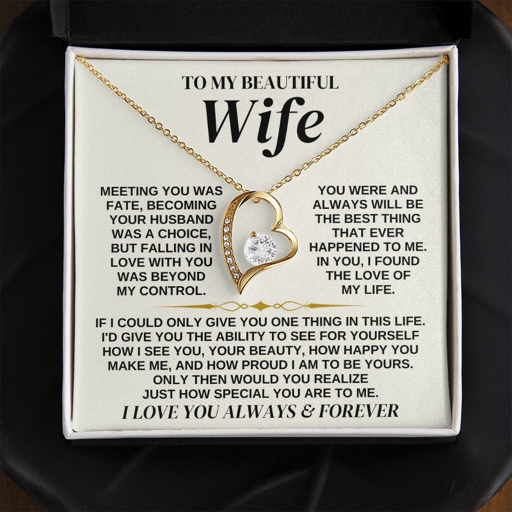 Jewelry To My Beautiful Wife - Forever Love Necklace Gift Set - SS323