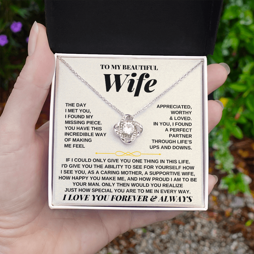 Jewelry To My Beautiful Wife - Love Knot Gift Set - SS247