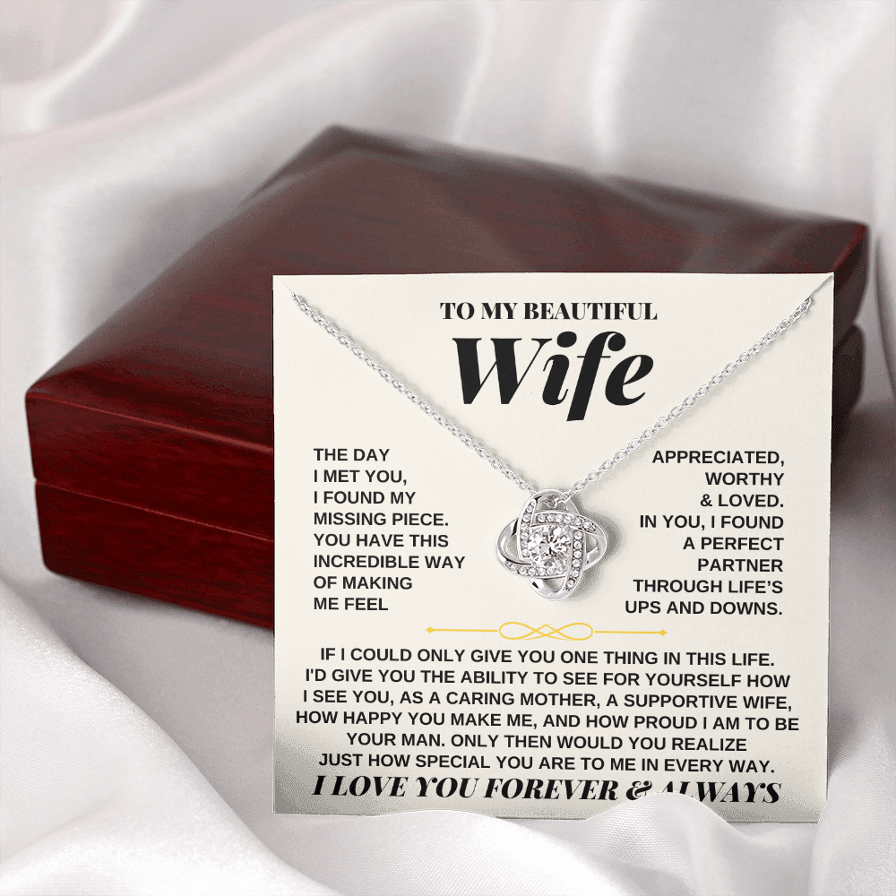 Jewelry To My Beautiful Wife - Love Knot Gift Set - SS247