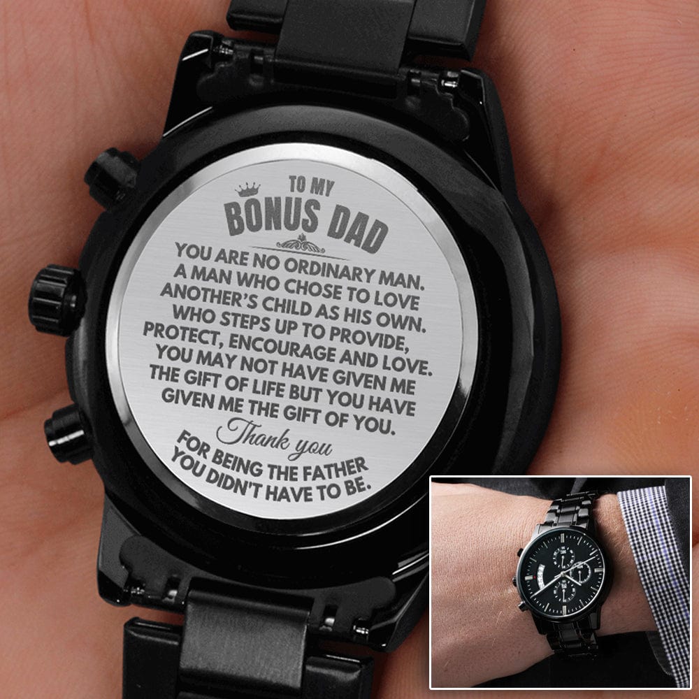 Jewelry To My Bonus Dad - Engraved Premium Watch - SS227