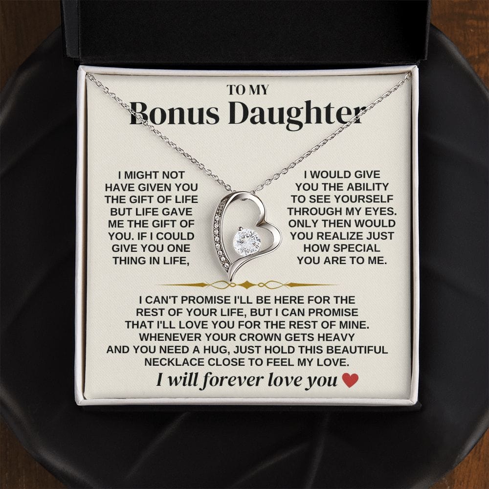 Bonus Mom Christmas Gift - Forever Love Necklace, Gift For Mom