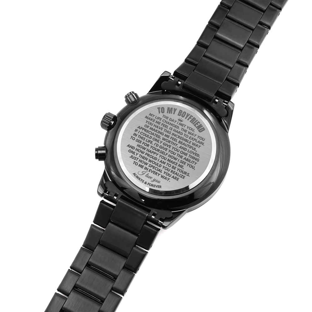 Jewelry To My Boyfriend - Engraved Premium Watch - SS166