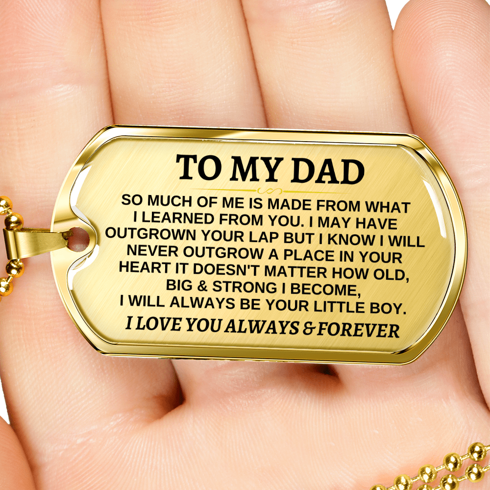 Jewelry To My Dad | Always Be Your Little Boy | Beautiful Love Tag - SS296