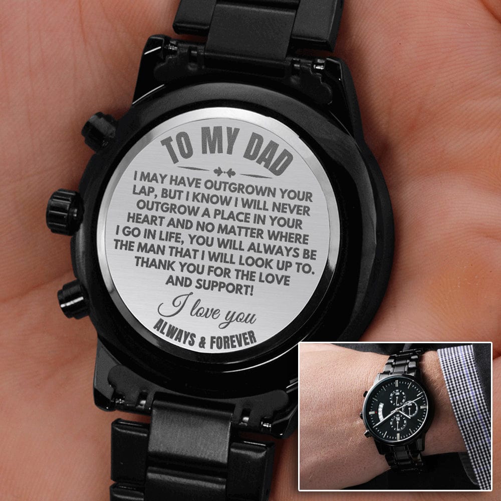 To my best sale dad engraved watch