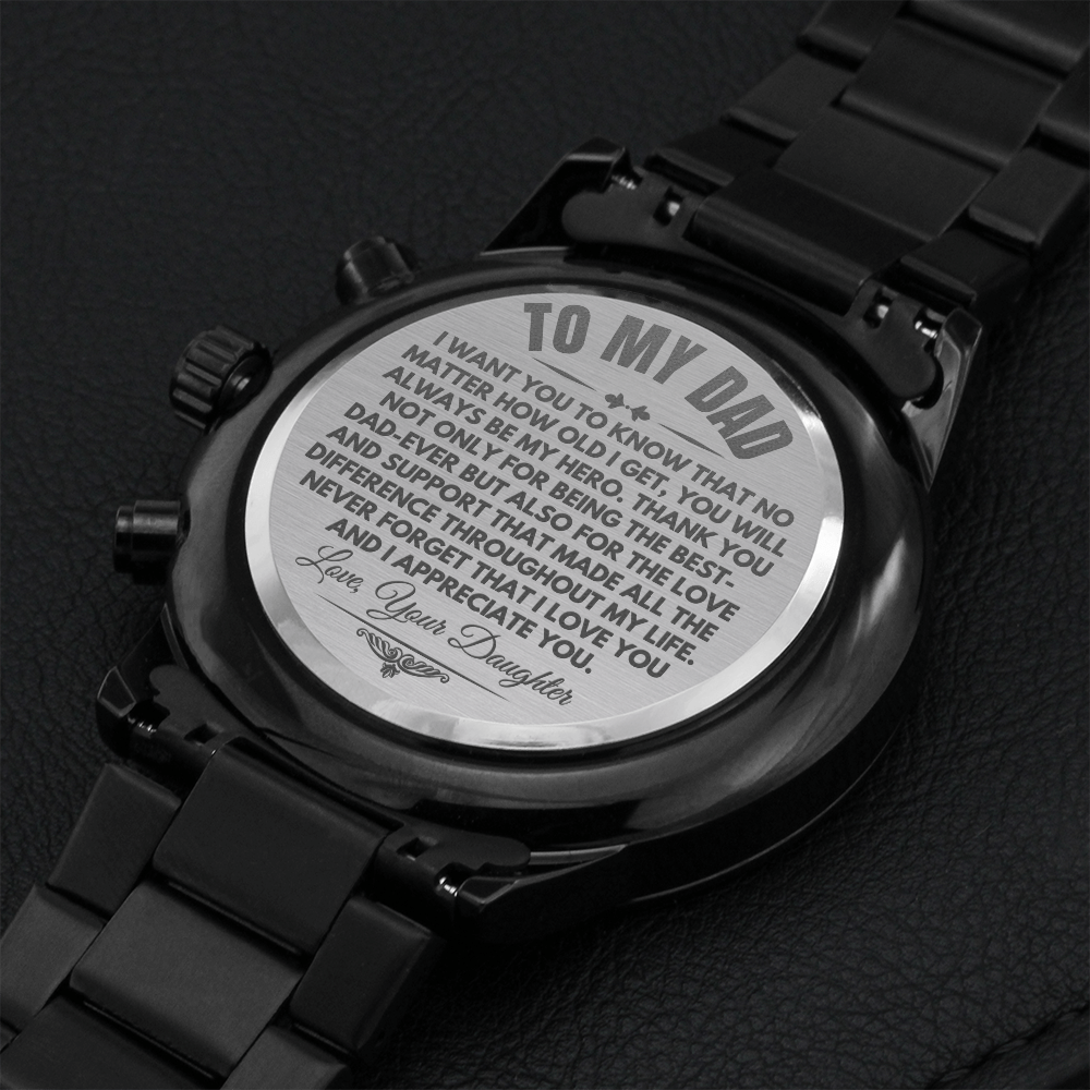 Jewelry To My Dad - From Daughter - Engraved Premium Watch - SS236