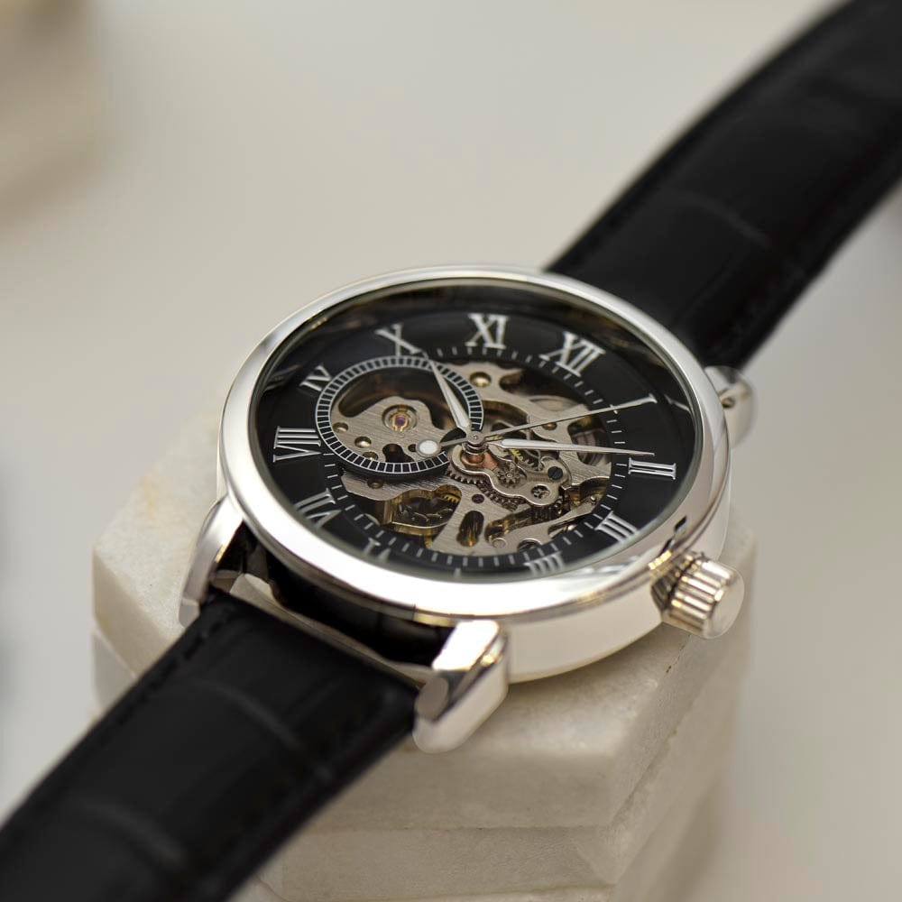 Jewelry To My Dad - Premium Automatic Openwork Watch - Gift Set - SS245