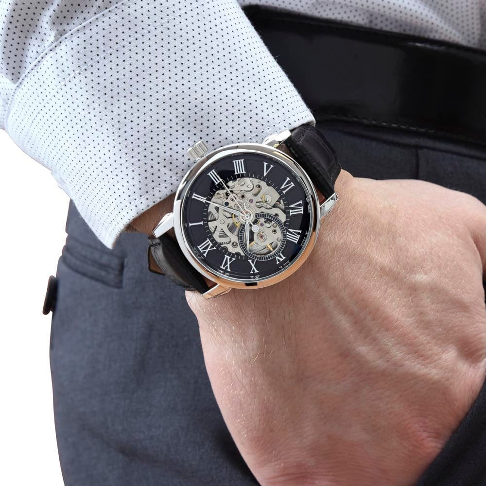 Jewelry To My Dad - Premium Automatic Openwork Watch - Gift Set - SS245