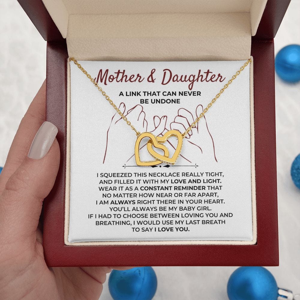 Jewelry To My Daughter - Beautiful Linked Hearts Gift Set - SS397