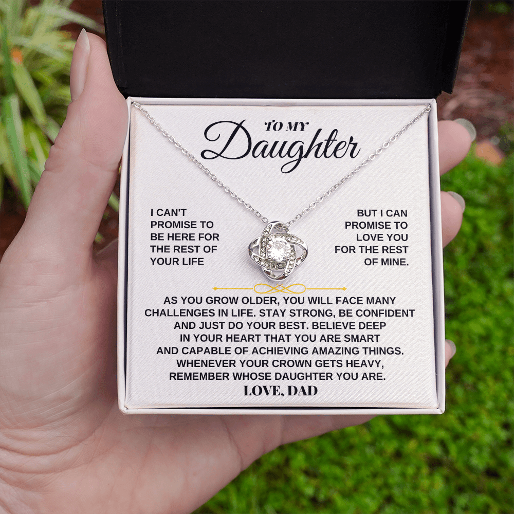 Jewelry To My Daughter - Love, Dad - Beautiful Love Knot Gift Set - SS260