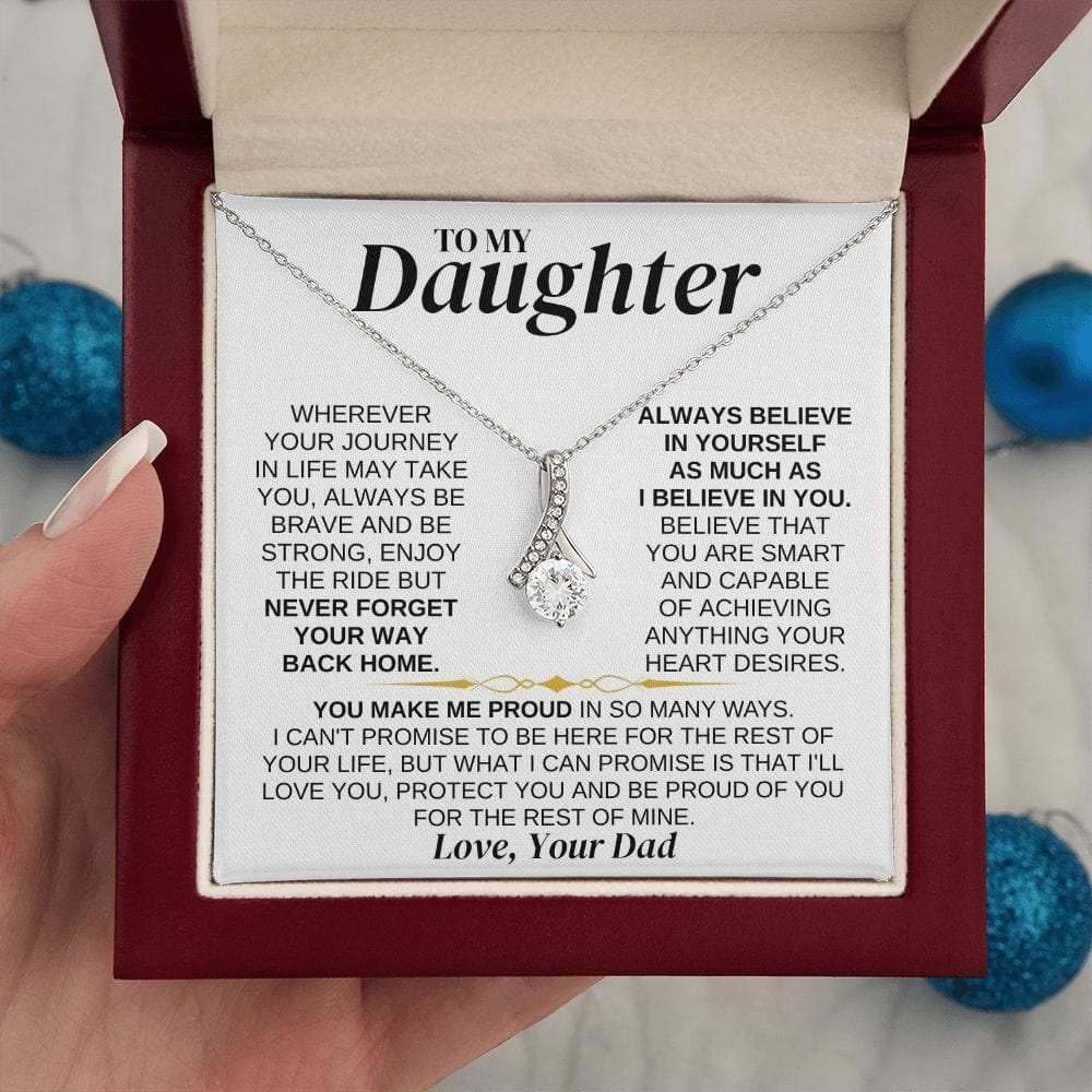 Jewelry To My Daughter - Love Dad - Necklace Gift Set - SS318V2
