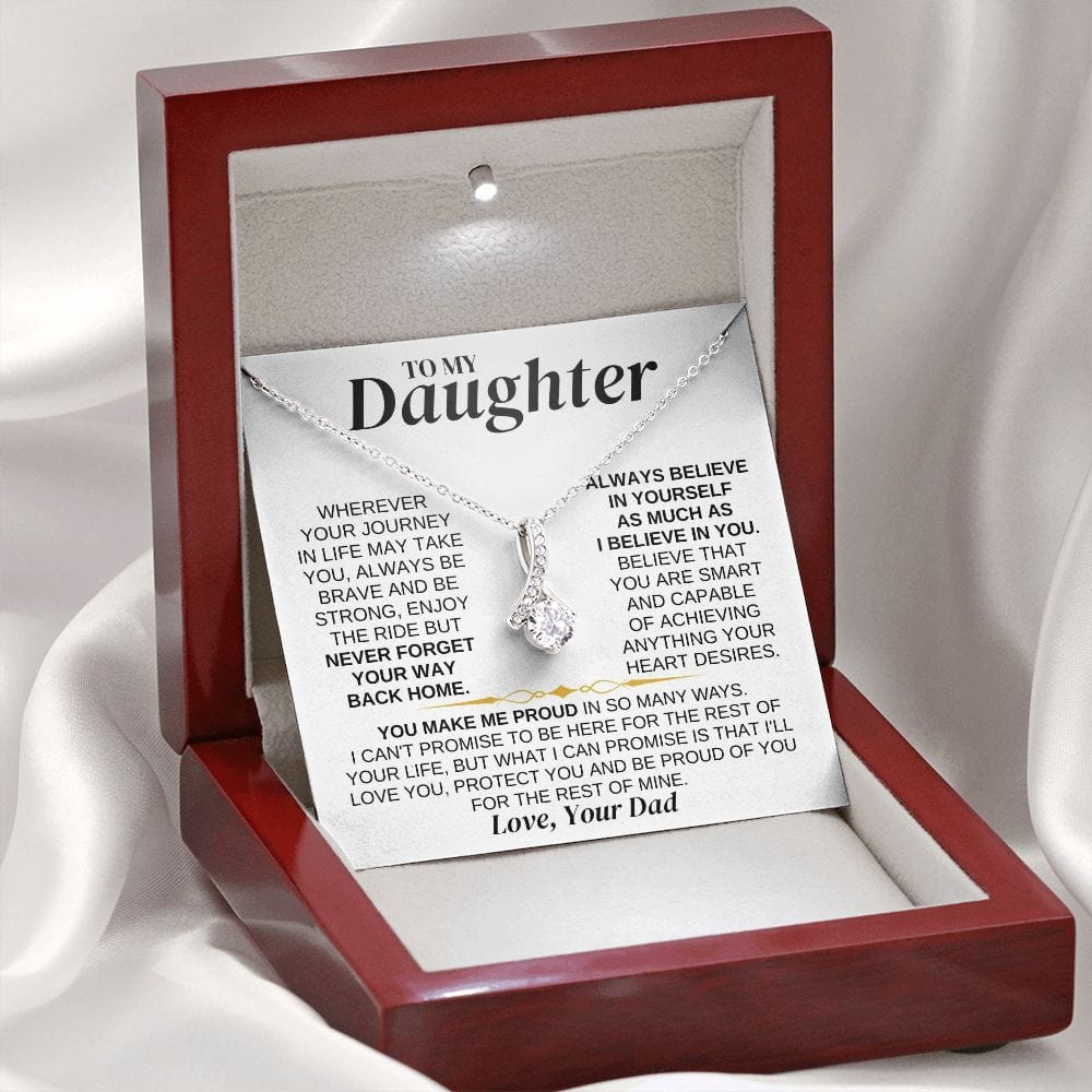 Jewelry To My Daughter - Love Dad - Necklace Gift Set - SS318V2