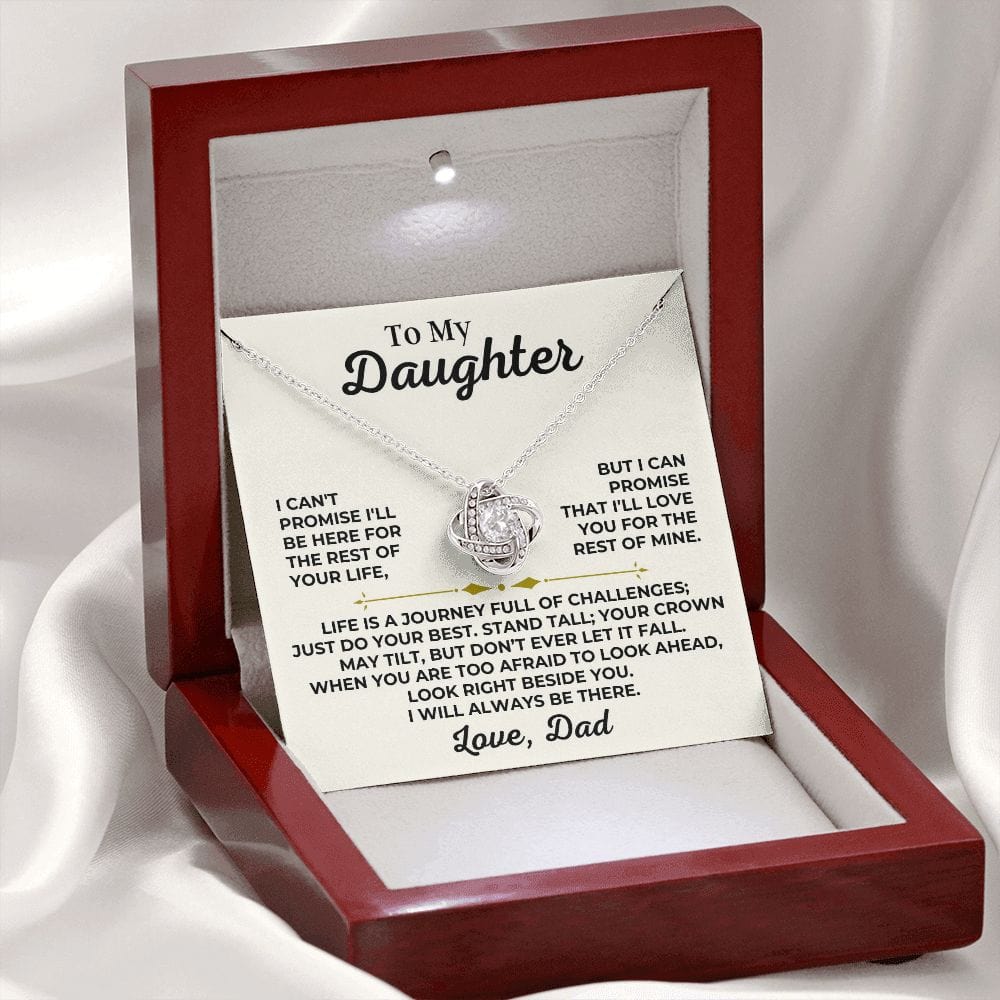 Jewelry To My Daughter - Love Dad - Stand Tall - Love Knot Gift Set - SS426V2D